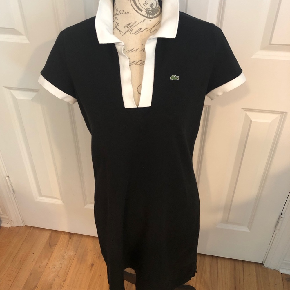 Lacoste hard-to-find black and white dress